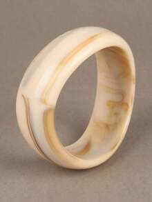 1pc Fashionable Women's Versatile Asymmetrical Round Resin Bracelet, Elegant Wrist Accessory, Gift For Girlfriend Or Mother, Suitable For Daily Wear And Gifting