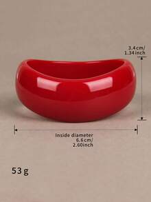 1pc Fashionable Women's Versatile Asymmetrical Round Resin Bracelet, Elegant Wrist Accessory, Gift For Girlfriend Or Mother, Suitable For Daily Wear And Gifting