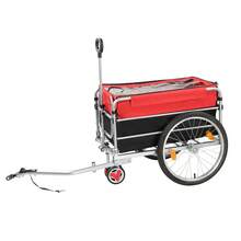 Heavy-Duty Bike Cargo Trailer, 100kg Capacity, Black And Red - Black and Red - View 6