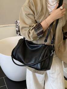 Nueva bolsa de hombro simple, bolsa con forma de almohada de moda, bolso de gran capacidad tipo Boston para viajes de negocios y transporte