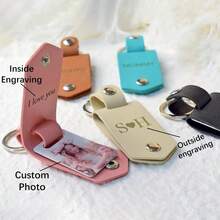 Personalized Leather Graduation Keychain - Custom Name Graduation Keyring, Unique Gift For Graduates, Perfect College Graduation Gift For Her, Class Of 2025 - Metal Cap With Bachelor Hat Design, Ideal For Celebrating Achievements And Milestones, Thoughtful Keepsake For Graduation Season, Memorable Gift For New Graduates, Customizable Leather Keychain For Lasting Memories - Multicolor - View 4