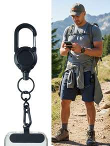 Retractable Phone Lanyard Heavy Duty Multi-Function Carabiner ID Badge Holder Phone Strap - Outdoor Mobile Phone Strap - View 1