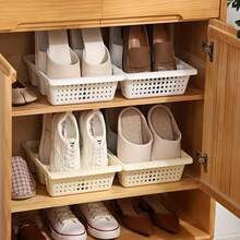 1 Peça Sapateira Vertical, Caixa de Armazenamento de Chinelos a Prova de Poeira Economizadora de Espaço, Sapateira de Plástico Multiuso, Cesta de Prateleira