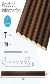 Art3d Slat Wood Wall Paneling For Interior And Ceiling Decoration - 4 Samples Pack, 6 X 57in - MàuF - Xem 7