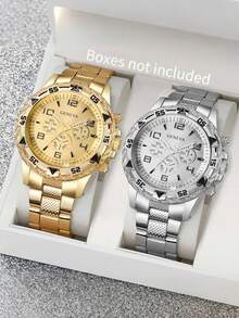 1 Piece/Set Men's Business Popular Three-Eye Mixed Scale Quartz Watch, Fashionable Casual Decorative Watch, Suitable For Birthdays, Anniversaries, Valentine's Day The Most Ideal Gift