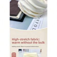 Thermal Lined Neck Warmer, Solid Color, Windproof, Thermal, Unisex, Autumn/Winter