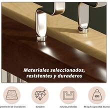 QICHEN 3 Accesorios de Armario con 8 Ganchos,Accesorios para Colgar en el Armario,Colgador de cinturón para Armario,Organizador de cinturón con 8 Ganchos,Perchas para Cinturones (Color marrón 3) - Color claro 2 - Ver 6