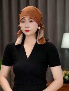 Casual Lightweight Floral Scarf Hat For Women, Versatile Paisley Patterned Bohemian Polyester Printed Headscarf, Suitable For All Seasons