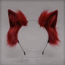 1 pezzo Cerchietto con orecchie di animale in pelliccia finta per decorazioni pasquali, accessorio carino per costume in peluche, cerchietto con orecchie da lupo, disponibile in vari stili