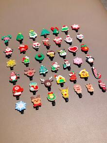 10pcs Colorful Christmas Hair Clips For Women, Cute Design Hair Clips Suitable For Bangs And Flyaways, Hair Accerssories - Multicolor - View 4