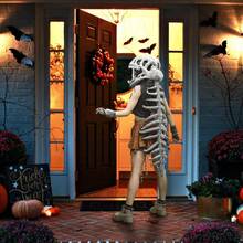 Dinosaur Costume Skeleton Cosplay Outfit Plush Halloween Dress Fun Party Apparel with Accessories for Adults Men Women Masquerade Birthday Holiday Events - Tocado de dinosaurio - Ver 3