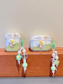 3D Windmill & Sunflower Pattern Protective Case Compatible With Apple Pro 2nd Gen, 3, Pro 1st/2nd Gen, Anti-Fall Soft Shell