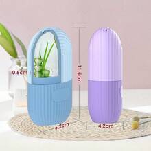 Rodillo de hielo facial, GeeRic Hielo para Masaje Facial Reutilizable para ojos, cuello, rodillo de masaje facial de belleza para eliminar círculos oscuros, rodillo facial retráctil, herramientas para el cuidado de la piel - azul - Ver 5