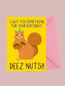 1PC I Bought Something You As A Birthday Greeting Card - Funny Birthday Card Family, Friends, Colleagues, Includes Random Color Envelope, Back To School Blessing Card Supply - I Bought Something for You - View 7