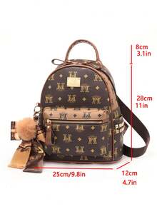 Bộ 3 balo - Balo du lịch cỡ lớn mới dành cho nữ - Thiết kế rộng rãi, thời trang - Dành cho nữ - Thích hợp cho du lịch và sử dụng hàng ngày - Món quà lý tưởng cho sinh viên - màu nâu - Xem 6