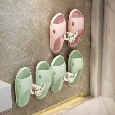 U-Shaped Bathroom Shoe Rack, Wall Mounted Shoe Storage Organizer, Waterproof Hanging Shoe Holder For Bathroom, No Drilling Required