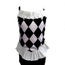 DISFRAZ COSPLAY ESCUADRON S  DE CONJUNTO PARA  HALLOWEEN DE MODA CON ACCESORIOS PARA NIÑA - NEGRO/BLANCO/ROJO - Ver 8