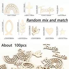 1 paquet d'environ 100 pièces de confettis en bois, décorations de table avec des pigeons arc-en-ciel, des poissons, des croix et des points. Confettis de table pour le baptême, la naissance, la communion, le baptême, la confirmation, les faveurs de fête, la décoration de fête.