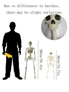 1pc 35in Halloween Skeleton Anatomy, Realistic Human Bone Decoration, Horror Party Prop, Adds Festive Atmosphere To Room, Home, Theme Party, Family Gathering, Outdoor Garden Hanging Decor (Easy To Hang)