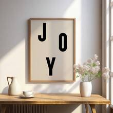 1 pezzo Stampa artistica da parete senza cornice con tipografia "Joy", stampa moderna natalizia per decorazione festiva domestica, cartellone natalizio per soggiorno/camera da letto/ufficio, cartellone divertente e regalo perfetto (Decorazione festiva, stampe da parete)