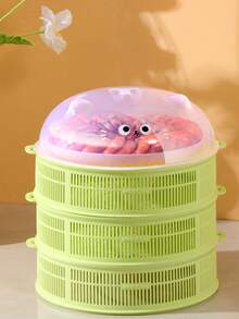 Multi-Layer Cartoon Cat Hollow Mesh Food Cover With Lid, Versatile For Dining Table, Keeps Food Fresh, Summer Anti-Fly & Insect