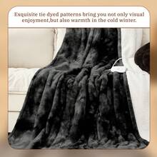 Electric Heated Blanket Throw Twin Size Faux Fur Sherpa Plush Soft Cozy Electric Throw Blanket Fast Heating With 5 Heat Settings And Auto Shut Off Timer 3H/10H Machine Washable Warm Fluffy Thick Thermal Blanket For Couch Bed Sofa Home