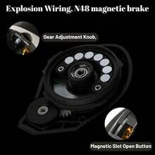 Baitcasting Reel, Fishing Reel, Magnet Braking System, 17.6 LB Max Drag, 7.2:1 And 6.3:1 Gear Ratio