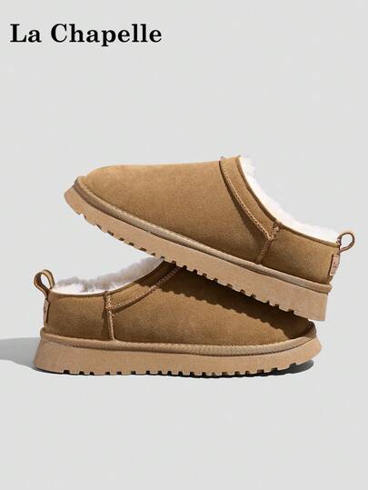 1 Paio di Scarpe Casual Donna La Chapelle con Suola Morbida, Punta Tonda, Tacco Basso Piatto, Adatte per Uso Esterno e Pendolarismo, Fondo Morbido ed Elegante, Adatte per Escursioni, Studenti e Foto di Laurea, Stivaletti Bassi in Pelle