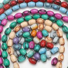 1 件约 65 件 6x8 毫米多色釉面陶瓷仿玉圆柱珠，哑光饰面，DIY 珠宝配件 - 6X8MM桶珠 - 查看 15