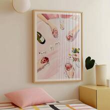 1 Girls Night Out Poster, Cheerleading Art Print: Rosé, Poker Night Outfit - Multicolor - View 10