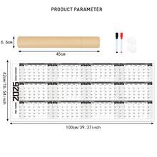 2026 Large Dry Erase Wall Calendar, Dry Erase Wall Planner Set (39.37" X 16.54"), 12 Month Yearly Jan-Dec Annual, Rolled Extra Thick Laminated Wall Calendar With Dry Wipe Pen & Adhesive Mounting Pads - L - View 11