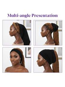 4pcs Dreads Cap, Loc Sock, Dreadlock Caps For Men, Soft And Comfortable, Tube Dreadlock Cap Elastic For Men & Women, Black