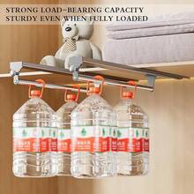 CICUFY - Barra de valet extraíble para clóset, barra ajustable de alta resistencia, estante telescópico para pantalones de 14.7 pulgadas, riel para colgar ropa de aluminio espacial, organizador de - 400 mm/15,7 pulgadas - Ver 5