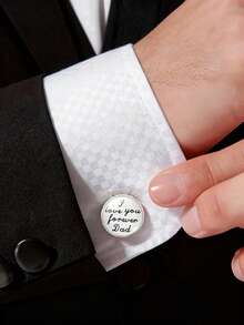suteyi Heartfelt Wedding Cufflinks - Fashionable Father's Day & Special Occasion Gift Valentines - Silver - View 5