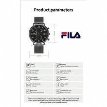FILA Men's Quartz Chronograph Watch - Water Resistant Multi-Function Sport Design, Ultra-Thin Case, Luminous Dial, Milanese Strap | Fashionable And Comfortable Watch, Suitable For Daily Wear, Outdoor Activities, Business, Travel And Gift - one-size - View 8