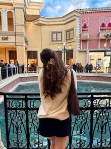 Mejor Women's Autumn/ Winter Casual Cute Animal Dot Print Knitted Sweater Tops Round Neck Puppy Pattern Pullover Long Sleeve Simple Streetwear Y2K Fall Winter Going Out Outftis Clothes School Daily Wear Date - Apricot - View 6