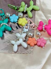 Chaveiro com design de cachorro e balão de gelatina 3 peças para mulheres, chaveiro fofo para meninas, acessórios para bolsas, mochilas e bolsas de carro