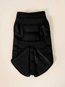 PETSIN 1 件新款秋冬宠物服装拉链背心保暖狗狗夹克带牵引绳钩，时尚 - 黑色 - 查看 6