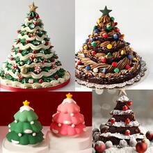 Christmas Tree Silicone Mold - Non-Stick Easy-Release Bakeware For Cakes, Pies, Soaps, Candles, Ice Cubes - Holiday Baking, Party Favors - Oven And Freezer Compatible - Perfect For Christmas, Halloween, Easter, Thanksgiving, And More - Kitchen And Dining Essential