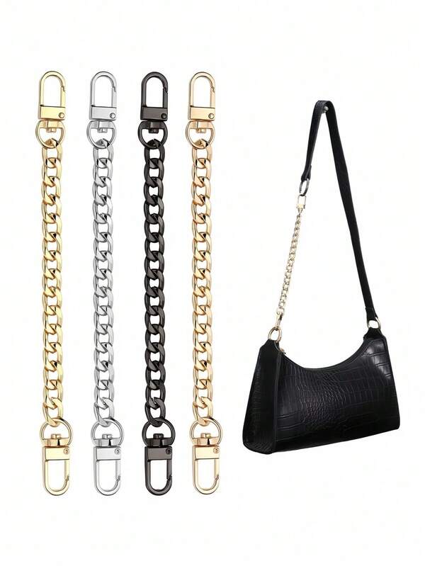 4pcs Women's Handbag Detachable & Extendable Strap, Fashion Versatile Bag Decoration Chain, Multifunctional Accessories
