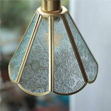 French Vintage Glass Pendant Flower Gold Antique Ceiling Hanging Lamp Large E2627 Base Bedroom Dining Room Table Bathroom KitchenFlower - Cuadrado - Ver 4