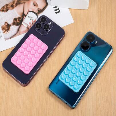 1pc Silicone Suction Cup Phone Case Stand, Suction Cup Phone Holder, Octobuddy, Sticky Phone Stand, Suitable For Smartphones