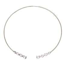 1 件简约金属泪滴形开口项链，优雅设计 - 彩色 - 查看 5