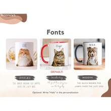 Custom Watercolor Pet Mug Using Pet Photo + Name Custom Dog Mug Cat Coffee Cup Personalized Pet Dog Mug Personalized Cat Dad Mug New Dog Mug - 黃白色 - 查看 4