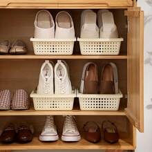 1 Peça Sapateira Vertical, Caixa de Armazenamento de Chinelos a Prova de Poeira Economizadora de Espaço, Sapateira de Plástico Multiuso, Cesta de Prateleira