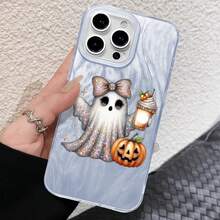 Funda de gasa con diseño de calabazas para la temporada de otoño, ideal para Halloween, compatible con los modelos 17 a 11. Cuenta con orificios grandes y un diseño transparente de hilo, perfecto para los entusiastas. - transparente - Ver 4