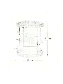 Organizador 360 de maquillaje giratorio, Soporte ajustable para almacenamiento de maquillaje,Transparente - Multicolor - Ver 5