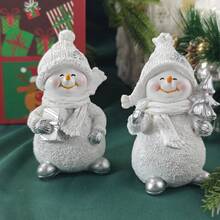 1 pieza Decoración de muñeco de nieve navideño, decoración navideña para el hogar, decoración de habitación, decoraciones navideñas de invierno, regalos navideños, decoración navideña