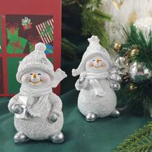 1 pieza Decoración de muñeco de nieve navideño, decoración navideña para el hogar, decoración de habitación, decoraciones navideñas de invierno, regalos navideños, decoración navideña