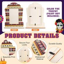 Weysat 6 Sets Picture Frames For Dia De Los Muertos Altar Day Of The Dead Decorations Skull Papel Picado Wooden Shadow Box Altar Ofrenda Supplies, Remembrance Picture Frame